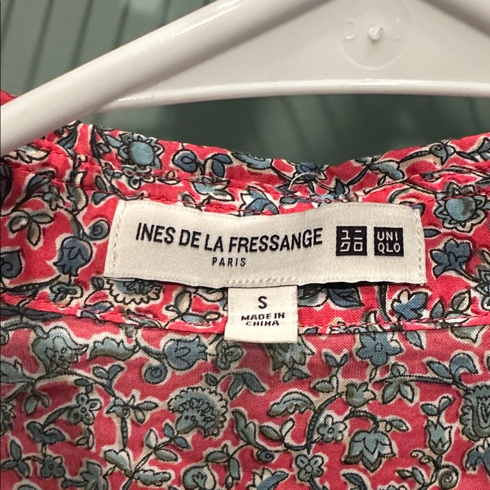 Ines De La Fressange Paris Pink and Blue Floral Shirt - Picture 5 of 6